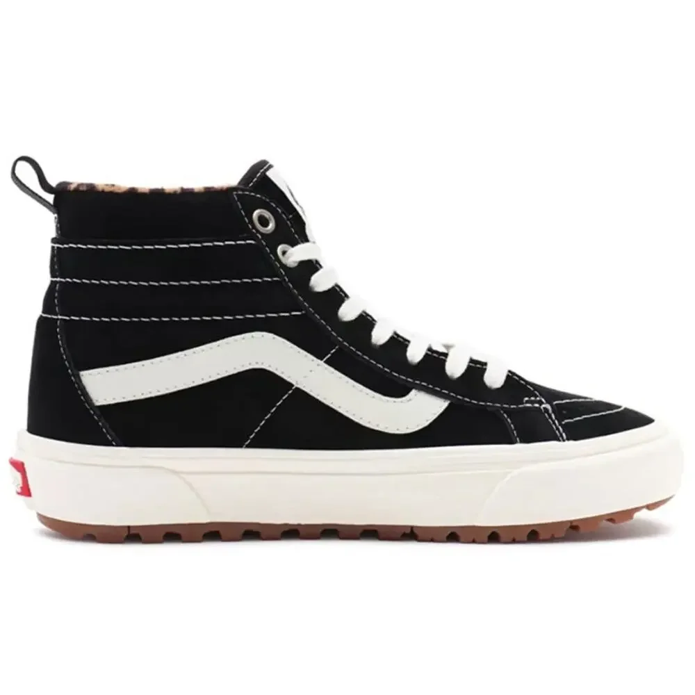 VANS MEN'S 8 SK8 HI MTE 1 BOOTS BLACK LEOPARD NIB